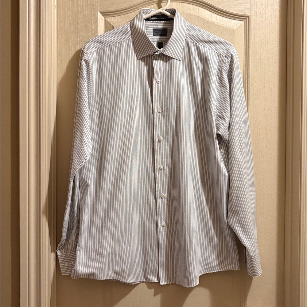 Arrow Slim Fit Blue and White Striped Shirt